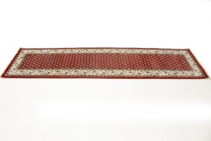 Red Floral 2'6X9 Indo Botemir Oriental Runner Rug