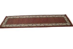 Red Floral 2'6X9 Indo Botemir Oriental Runner Rug
