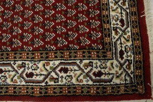 Red Floral 2'6X9 Indo Botemir Oriental Runner Rug