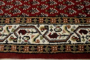 Red Floral 2'6X9 Indo Botemir Oriental Runner Rug
