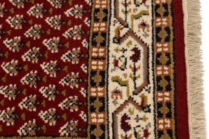 Red Floral 2'5X9 Indo Botemir Oriental Runner Rug