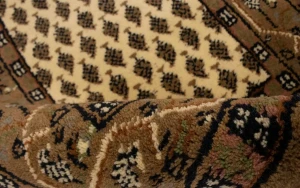 Cream Floral 2'4X9 Indo Botemir Oriental Runner Rug