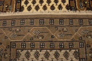 Cream Floral 2'4X9 Indo Botemir Oriental Runner Rug