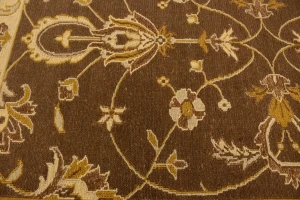 Brown Floral 4X6 Sumak Oriental Rug