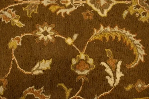 Dark Brown Floral 4X6 Sumak Oriental Rug