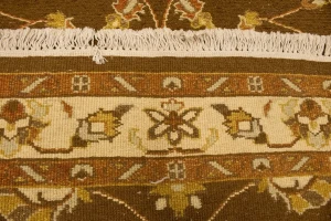 Dark Brown Floral 4X6 Sumak Oriental Rug