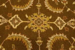 Dark Brown Floral 4X6 Sumak Oriental Rug
