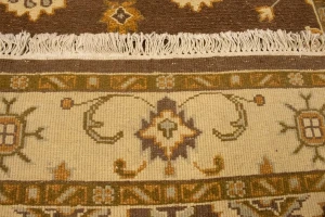 Dark Brown Floral 4X6 Sumak Oriental Rug