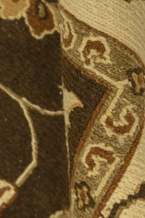 Dark Brown Floral 5X7 Sumak Oriental Rug