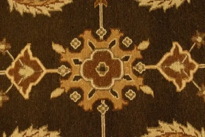 Dark Brown Floral 5X7 Sumak Oriental Rug