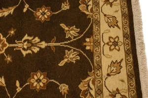 Dark Brown Floral 5X7 Sumak Oriental Rug