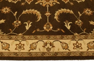Dark Brown Floral 5X7 Sumak Oriental Rug
