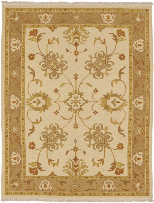 Cream Floral 5X7 Sumak Oriental Rug