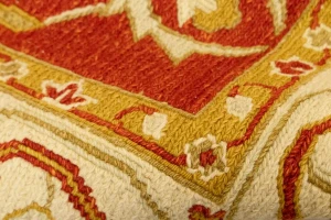 Orange-red Floral 5X6'5 Sumak Oriental Rug