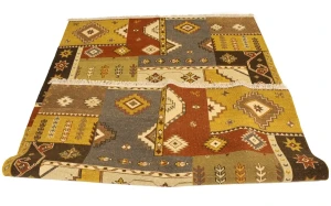 Multicolored Abstract 6X8 Sumak Oriental Rug