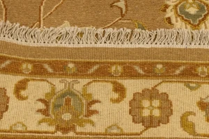Khaki Floral 6X8 Sumak Oriental Rug