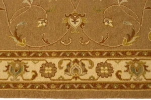 Khaki Floral 6X8 Sumak Oriental Rug