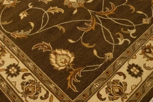Brown Floral 6X8 Sumak Oriental Rug