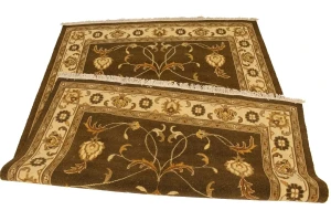 Brown Floral 6X8 Sumak Oriental Rug