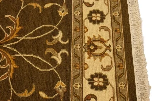Brown Floral 6X8 Sumak Oriental Rug