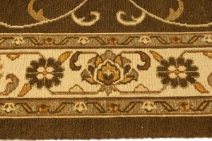 Brown Floral 6X8 Sumak Oriental Rug
