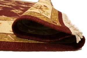Wine Red Floral 6'7X9'6 Sumak Oriental Rug