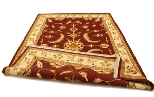 Wine Red Floral 6'7X9'6 Sumak Oriental Rug