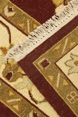 Wine Red Floral 6'7X9'6 Sumak Oriental Rug