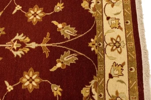 Wine Red Floral 6'7X9'6 Sumak Oriental Rug