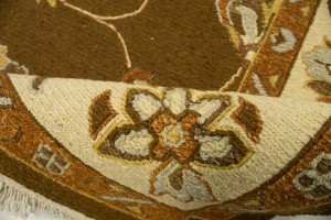 Brown Floral 7X10 Sumak Oriental Rug