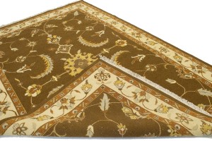 Brown Floral 7X10 Sumak Oriental Rug