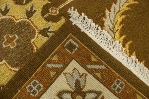 Brown Floral 7X10 Sumak Oriental Rug
