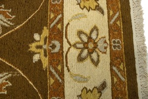 Brown Floral 7X10 Sumak Oriental Rug