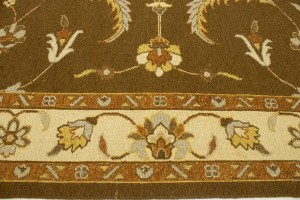 Brown Floral 7X10 Sumak Oriental Rug