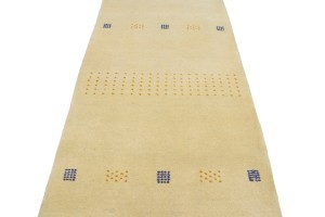Solid Cream 3X10 Oriental Modern Runner Rug
