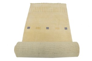 Solid Cream 3X10 Oriental Modern Runner Rug