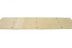 Solid Cream 3X10 Oriental Modern Runner Rug