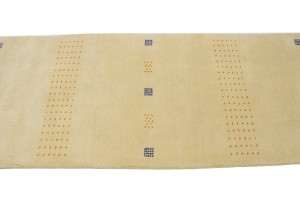 Solid Cream 3X10 Oriental Modern Runner Rug