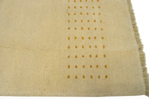Solid Cream 3X10 Oriental Modern Runner Rug
