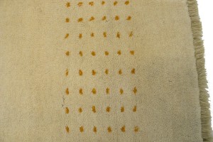 Solid Cream 3X10 Oriental Modern Runner Rug
