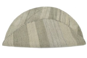 Brown Beige Stripes 4X4 Lori Gabbeh Oriental Round Rug