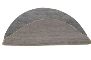 Gray Solid Tribal 5X5 Lori Gabbeh Oriental Round Rug