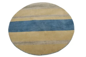 Multicolored Stripes 5X5 Lori Gabbeh Oriental Round Rug