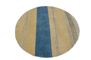 Multicolored Stripes 5X5 Lori Gabbeh Oriental Round Rug
