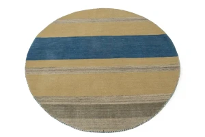 Multicolored Stripes 5X5 Lori Gabbeh Oriental Round Rug