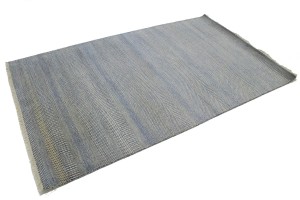 Blue & Ivory Grass Design 5X8'5 Modern Oriental Rug