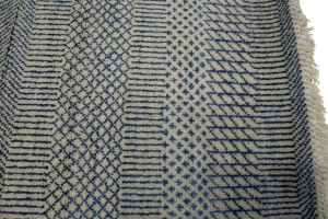 Blue & Ivory Grass Design 5X8'5 Modern Oriental Rug