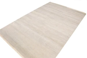 Oatmeal Grass Design 6X9 Modern Oriental Rug