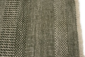 Olive Brown Grass Design 6X9 Modern Oriental Rug