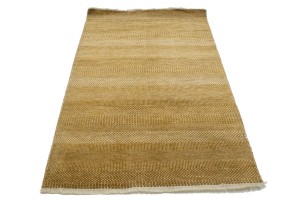 Khaki Caramel Grass Design 4X6 Modern Oriental Rug